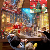 Jigsaw Puzzle Advent Calendar 2024 for Kids and Adults- 1008 Pieces Puzzle 24 Days Christmas Countdown Calendar - Family Game Christmas Gifts for Kids Adults - Polar Christmas Eve(27.56 x 19.68 Inch)