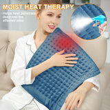 Heating Pad-Electric Heating Pads for Back,Neck,Abdomen,Moist Heated Pad for Shoulder,Knee,Hot Pad for Arms and Legs,Dry&Moist Heat & Auto Shut Off(Blue, 33''×17'')