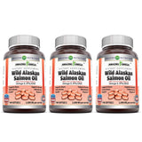 Amazing Omega Wild Alaskan Salmon Oil 2000mg Per Serving Softgels Supplement (180 | 3 Pack)