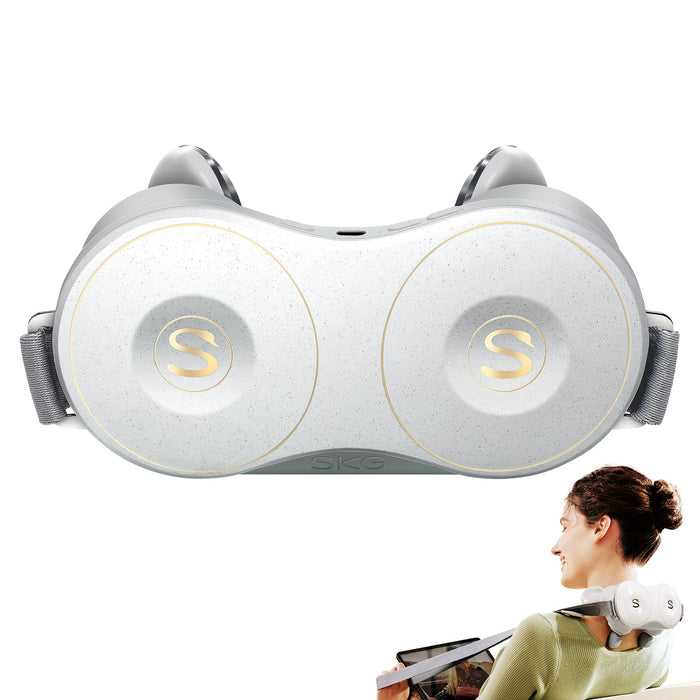 SKG Neck Massager, H7 Shiatsu Neck and Shoulder Massager with Heat for Pain Relief Deep Tissue, Electric Kneading Massager with 4 Heating Levels and Massage Modes to Relax at Home, Office,Car