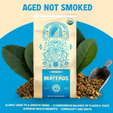 2 LB Organic Loose Leaf Yerba Mate, Premium Medium Cut, 100% Organic, Aged and Unsmoked, Traditional, Sustainably and Ethically Farmed in Brazil