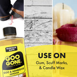 Goo Gone Adhesive Remover - 2 Pack - 8 Ounce - Surface Safe Adhesive Remover Safely Removes Stickers Labels Decals Residue Tape Chewing Gum Grease Tar Crayon Glue