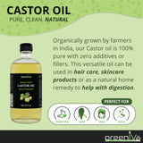 GreenIVe - 100% Pure Castor Oil GLASS - Cold Pressed - Hexane Free - Exclusively on Amazon (16 Ounce)