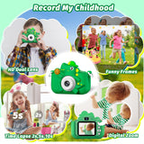 Kids Camera Toy, masterbee Dinosaur Toys Camera for Kids Age 3-12, Christmas/Birthday Gifts for Boys and Girls, 1080P HD Kids Digital Camera, Children Camera Gift for 3 4 5 6 7 8 9 10 11 12 Year Old