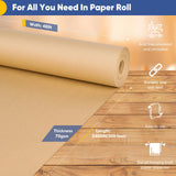 Vanhench 48"x 1800" (150') Brown Jumbo Roll Wrapping Paper, Kraft Craft Paper Roll for Bulletin Board Kids Arts Crafts Packing Shipping Poster Paper, Christmas Wrapping Paper Jumbo Rolls