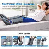 RENPHO Leg Massager Heat for Circulation Pain Relief, FSA HSA Eligible, Air Compression Calf Foot Massage, Muscle Pain Relief, 2 Heat 5 Modes 3 Intensities Gifts for Him Her Dad Mom