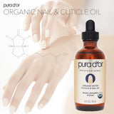 PURA D'OR Organic Nail & Cuticle Oil (4oz) - Enriched with Biotin, Vitamin E, Natural Ingredients - Nourishing Treatment for Nail Growth & Healthy Beds