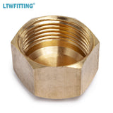 LTWFITTING 5/8-Inch Brass Compression Cap Stop Valve Cap,Brass Compression Fitting(Pack of 10)