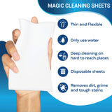 SCRUBIT Eraser Sheets – 48 Pack Disposable Magic Cleaning Sponges - All Purpose Household Cleaner Pads - Kitchen Couch and Bathroom Eraser Wipes- Melamine Foam Sheet for Hard to Reach Spaces