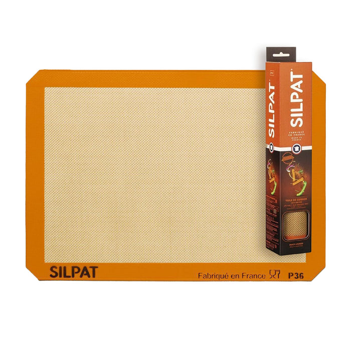Silpat Premium Non-Stick Silicone Baking Mat, Half Sheet Size, 11-5/8 x 16-1/2, Orange