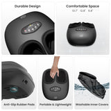 Snailax Shiatsu Foot Massager with Heat, Deep Kneading, Compression, Vibration, Remote Control,Electric Foot Massage Machine for Plantar Fasciitis,Neuropathy,Size 13,Gifts for Men, Women
