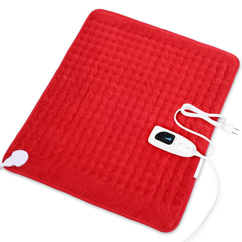 Heating Pad-Electric Heating Pads for Back,Neck,Abdomen,Moist Heated Pad for Shoulder,knee,Hot Pad for Arms and Legs,Dry&Moist Heat & Auto Shut Off,Gifts for Women Men(Red, 20''×24'')