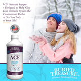 Buried Treasure ACF Advanced Immune Support - 16 oz, 16 Servings with Elderberry, Echinacea and Herbal Blend for Immunity Support