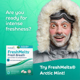 Oracoat FreshMelts Fresh Breath Stick-on Melts for Lasting Freshness, 160 Count Breath Freshener for Bad Breath, Non-Acidic & Sugar-Free, Arctic Mint