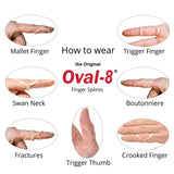 3-Point Products Oval-8 Finger Splints, Support and Protection for Arthritis, Trigger Finger or Thumb, and Other Finger Conditions Size 9 (Pack of 5)