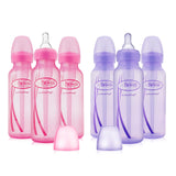 Dr. Brown's Girls' 8 oz. Bottles - 3 (8 oz.) Lavender - 3 (8 oz.) Pink … (6 Pack Options Bottles)