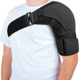 POAGL Shoulder Brace for Men Both Left and Right Arm | Pain Relief Torn Rotator Cuff Compression Support Sleeve Dislocation Stability Immobilizer Stabilizer Bursitis Injury (Black, Medium)