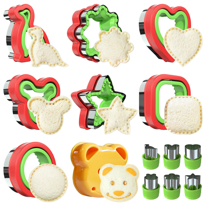 Christmas Cookie Cutters 8 Pcs(Medium),Sandwich Cutter and Sealer,Cookie Cutters,Cookie Cutters Christmas Shapes (14PCS)