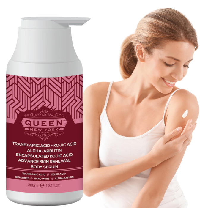 QUEEN TRANEX LOTION | MILKY Body Serum- Kojic Acid Alpha Arbutin Glycolic Acid Salicylic Acid Niacinamide