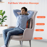 CuPiLo Back Massager Chair Pad,Massage Seat Cushion, Back Massager with Heat, 4 Vibration Intensities & 2 Heat Levels,Electric Back Massager for Pain Relief,Body Massager,Gifts for Mom,Dad,Men,Women