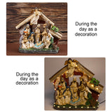 Bozidol LED Nativity Set Decoration - Religious Manger Nativity Advent Scene 4.1" Home Atmosphere Table Resin Decoration Indoor Kids