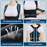 Back Brace Posture Corrector for Women and Men-Back Straightener Posture Corrector, Scoliosis and Hunchback corrector for upper and lower back support, Posture Trainer, Shoulder Brace Adjustable (L)