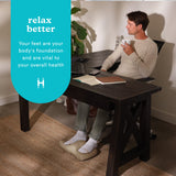 Homedics Comfy Footrest Massager, Soothes Tired Feet and Toes, Invigorating Vibrations, Beanbag-Style Cushion, Soft Pedestal, Total-Foot Relaxation, One-Switch Controls, for Home or Office