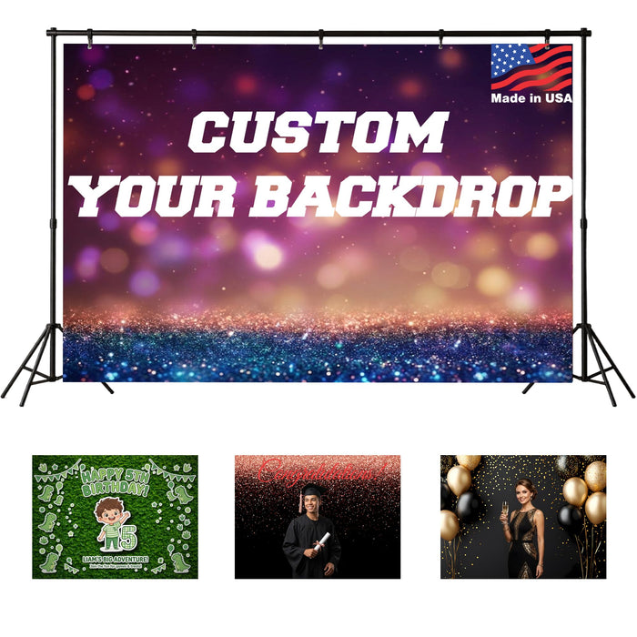 Custom Backdrop Personalized 7x5 Ft, Customized Photo Backdrop Banner with Picture Logo, Personalized Background for Photography, Gift for Birthday, Baby Shower, Christmas Decorations, Made in USA