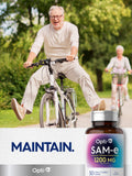 Carlyle SAM-e Supplement | 1200mg | 50 Enteric Coated Tablets | Vegetarian, Non-GMO, Gluten Free | by Opti-e