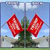 WHGJ Trump 2024 Flag Take America Back - Double Sided 3x5 ft, Heavy Duty 3 Ply Durable Polyester - Red Donald Trump President Flags Merchandise for Outdoor Indoor Fade Resistant Banner Decor