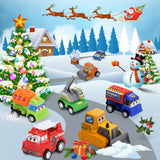 Christmas Advent Calendar 2024 for Boys, 24 Days Countdown Calendar with Cute Pull-Back Cars Vehicles, Holiday Gift for Kids, Christmas Countdown Calendars for Kids Boys Toddlers