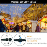 JMEXSUSS 250 LED Warm White String Lights, 91.5ft Christmas Lights Outdoor Waterproof, 8 Modes Twinkle Lights Plug in for Tree Wedding Party Garden Patio Decorations