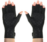 Thermoskin Premium Arthritic Gloves Pair, Black, Relieves arthritic pain in fingers and hand, size Medium