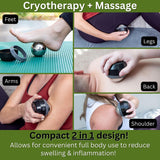 Brookethorne Naturals Cryoglide Massage Ball Roller – Cryotherapy Ice Roller Ball Massager for Cold Therapy. Recovery, Trigger Point, Deep Tissue Muscle Relief. Plantar Fasciitis Massager