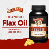 Barlean's Flaxseed Oil Softgels - 1000mg, 250 Count