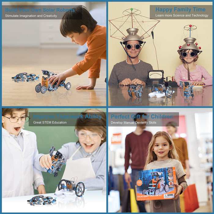 Toys for Ages 8-13,12 in 1 Stem Project Solar Robot Toy for 10 Years Old Autism Boy,Science Kits for Kids Age 8-14,Building Gear Toy Christmas Birthday Gift Idea for Boy Age 8 9 10 11 12 13 14