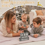 Christmas Countdown Blocks, Wooden Christmas Advent Calendar 2024, Reversible Countdown Calendar to Easter, Christmas, Halloween, Thanksgiving Decor, Home Living Room Party Office Desk Decoration Gift