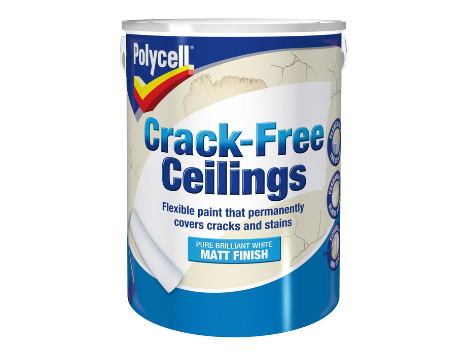 POLYCELL CFCSM5L 5L Crack-Free Ceilings Smooth Matt