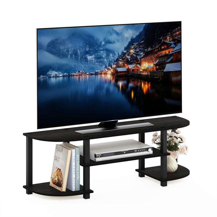 Furinno Turn-S-Tube Wide TV Entertainment Center, Espresso/Black