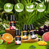 Fruity Essential Oils Set - Top 28 Fruit Fragrance Oil for Candle Making, Diffusers - Strawberry, Apple, Pineapple, Cucumber Melon, Cherry, Mango, Lemon, and Orange Scented Aromatherapy Oils