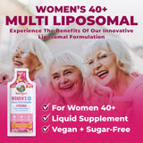 Multivitamin for Women 40+ | Womens Multivitamin Liposomal | Immune Support Supplement | Energy Supplements & Sleep Aid | Methylated Multivitamin | Vegan | Sugar Free | Non-GMO | 14 Servings