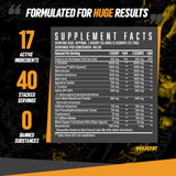 Huge Supplements Wrecked Pre-Workout – Energy and Focus Boost with L-Citrulline, Beta-Alanine, and Hydromax – 40 Servings, Orange Burst