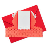 Hallmark Paper Wonder Mini Valentine's Day Card - 3D Red Snoopy & Woodstock Design