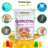 HEALING DROPS Quercetin with Bromelain Gummies - Vitamin C + Zinc + Vitamin D3 - Quercetin 500mg Gummies for Kids and Adults (2 Packs)