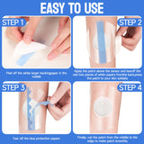 Eseige-Libre 3 Sensor Covers -50 Pack Waterproof and Latex Free Adhesive Patches -Transparent CGM Tape