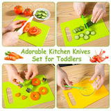 Kids Knife Set for Real Cooking: 40 Pcs Montessori Kitchen Tools for Toddlers, Gifts Toy for 2 3 4 5 6 7 8 9 10 Year Old Boys Girls Birthday Christmas