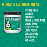 Bio-Clean Drain Septic 2# Can Cleans Drains- Septic Tanks - Grease Traps All Natural and 100% Guaranteed No Caustic Chemicals! Removes fats oil and grease, completely cleans your system.