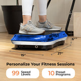 LifePro Vibration Plate Exercise Machine - Whole Body Workout Vibration Fitness Platform w/ Loop Bands - Home Training Equipment - Remote, Balance Straps, Videos & Manual