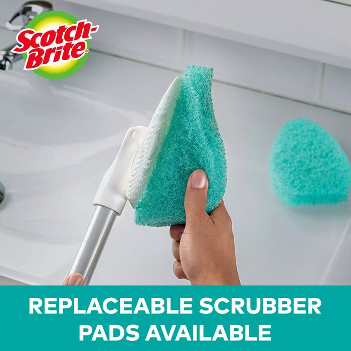 Scotch-Brite Extendable Tub & Tile Scrubber Kit, Includes 1 Handle and 3 Non-Scratch Scrubber Pads