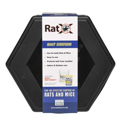 RatX EcoClear Products 620301-3D, Rodent Station, Plastic, Small Size Suitable for Mice Weatherproof Rat/Mouse Bait Box, Multi